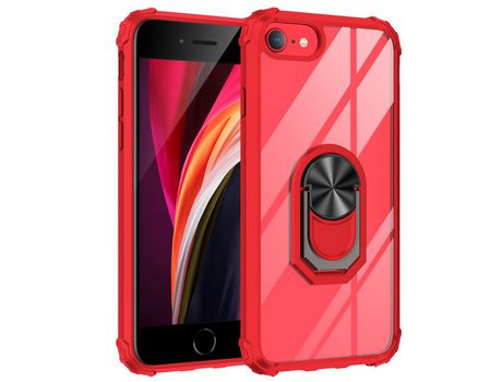Carcasa TPU híbrido con suporte de anel rojo por Apple iPhone SE (2nd Gen)/7/8 4.7