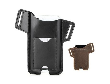 Funda de couro genuino con porta-tarjetas negro por iPhone 13 Pro Max