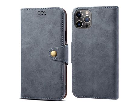 Funda PU + TPU con suporte cinza por iPhone 13 Pro 6.1