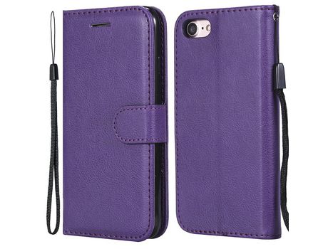 Funda PU + TPU magnético desmontable anti-queda con porta-tarjetas púrpura por iPhone 7 4.7 /8 4.7 /SE (2nd Gen)