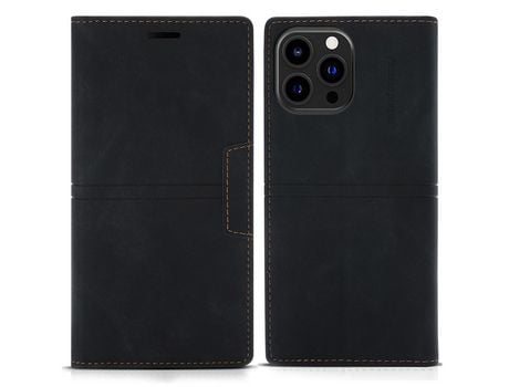 Funda PU + TPU a prueba de choques autoabsorbente negro por iPhone 13 Pro Max 6.7