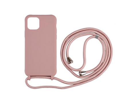 Carcasa TPU con bandolera multifuncional flexible rosa oscuro por Apple iPhone 11 Pro 5.8