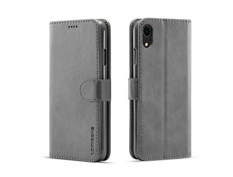 Carcasa PU Gris por Apple iPhone XR 6.1