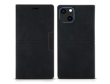 Funda PU + TPU absorción magnética forte extravagante negro anti-queda por iPhone 13 mini 5.4