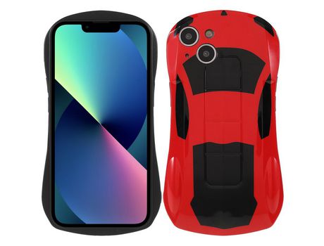 Funda TPU Estilo de carro esportivo 3D rojo por iPhone 13 6.1