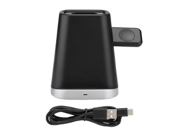 Cargador Inalámbrico Multifuncional 3 En 1 Para Teléfono, Reloj Y Auriculares Con Soporte