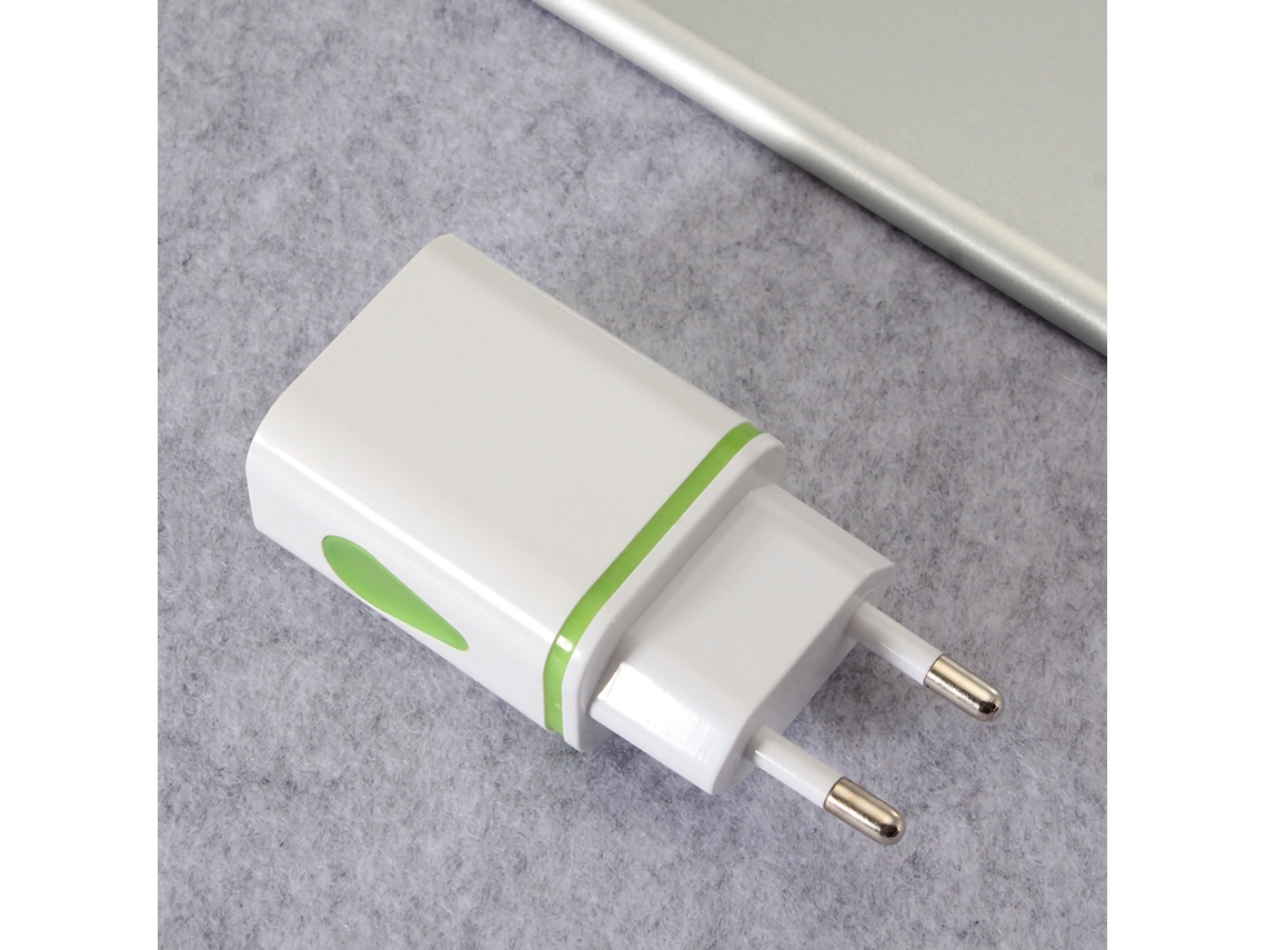 Cargador (puerto Usb Dual Luz Led Gotas De Agua) Cargador De Viaje Para Teléfonos Inteligentes