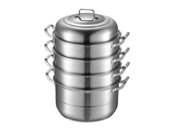 Olla vaporera, acero inoxidable 304, capacidad de 2,38 galones, diseño de 3 capas, resistente al calor, fácil de limpiar (OEM)
