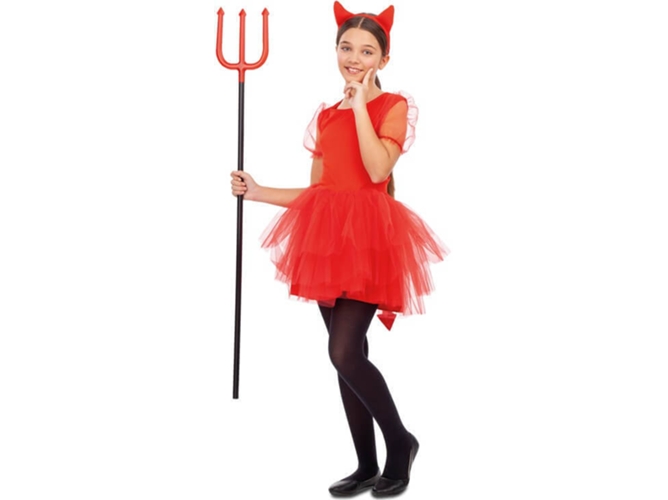 Disfraz de Niña DISFRAZZES Diablesa Roja Con Tutú (Talla: 3 a 4 años)