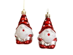 Conjunto de adornos navideños con sombreros y bastones de caramelo RNEMITERY