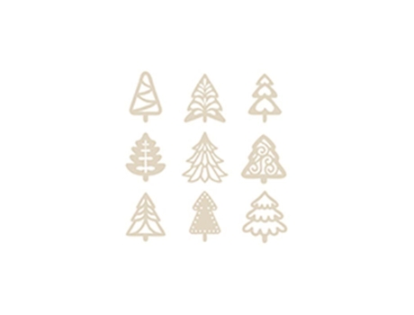 27 mini adornos de madera - Árboles de Navidad