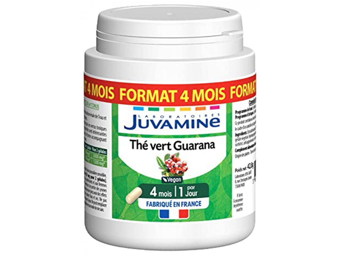 Té Verde Guarana 120 Cápsulas JUVAMINE