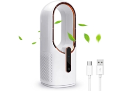 Ventilador Pequeño, Silencioso Y Sin Aspas, De 11,8 Pulgadas, Recargable Por Usb Y Portátil.
