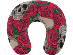 Almohada Viaje Rosa Estampado Espuma Viscoelástica Viscoelástica Fácil Relajación Cómodos Familia.brfácil