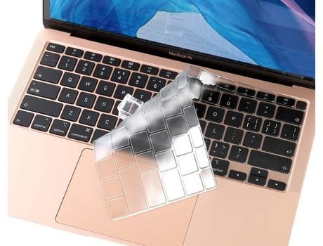 Capa de teclado para macbook air 13 silicone transparente