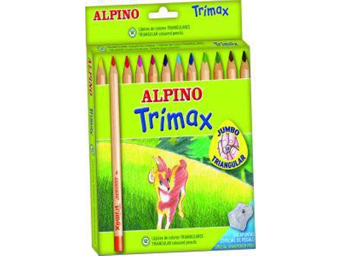 Estuche 12 Lapices Colores Alpino Trimax Jumbo