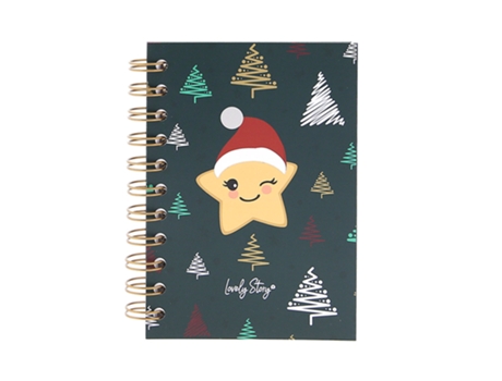 Cuaderno A6 Espiral LOVELY STORY Navidad Lisa Estrella A62440Vd