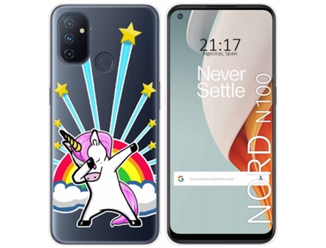 Carcasa OnePlus Nord N100 TUMUNDOSMARTPHONE Dibujos Transparente Multicolor