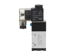 Válvula Solenoide Neumática De 1/8" Npt, De Acción Directa, Respuesta Rápida, 24 V Cc, Aluminio.