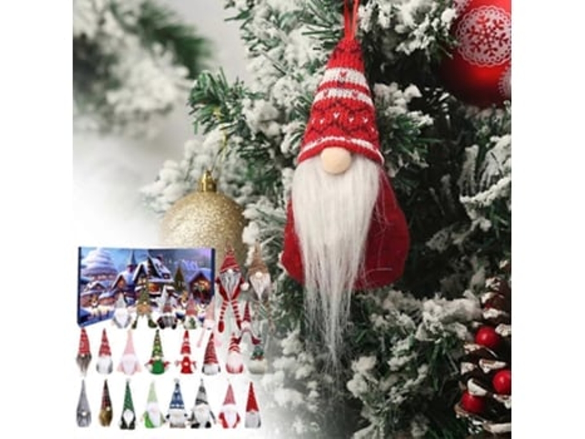 Calendario de Adviento de Navidad 2025, Caja Sorpresa, Calendario de Adviento de Navidad con 24 Muñecos de Papá Noel Coleccionables Panoona