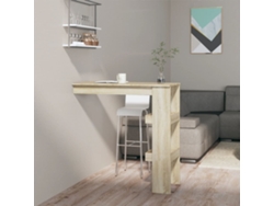 Mesa de bar  Mesa alta de pared 102x45x103,5cm Derivados de madera de roble Wsd690609 Lovely Home