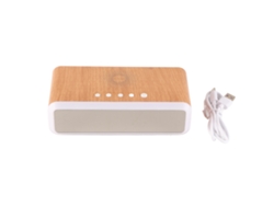 Reloj despertador 2026 con cargador inalámbrico de 15 W, pantalla HD con hora, fecha y temperatura, multifuncional, diseño de madera, compatible con iOS y Android.