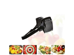 Herramienta de cocina manual multiusos para tomates, frutas y verduras, redonda, 18,5 x 8 x 3 cm, resorte de acero inoxidable ABS, 4 piezas Everley891