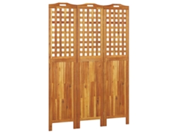 Biombo de 3 paneles, madera maciza de acacia, 121,5x2x180 cm, MAISON EXCLUSIVE