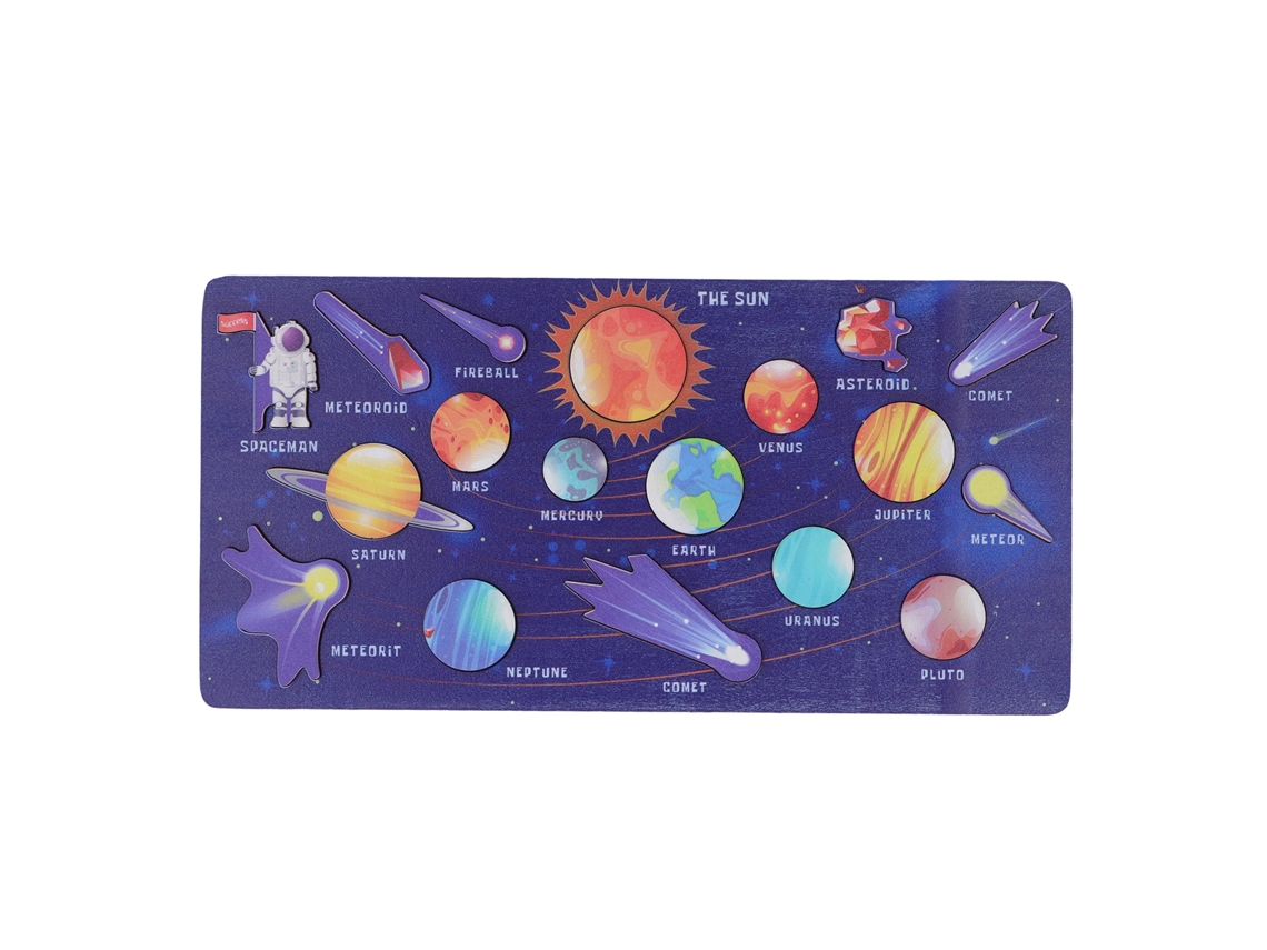 Juguete De Montaje Del Sistema Solar De Madera, Juguete Educativo Diy De Astronomía Y Ciencia Para Niños Colorido