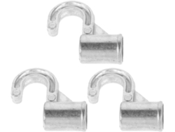Juego 3 Ganchos Aleación Aluminio 25 Barra Soporte Resistente Ajustable Metálicos Multifuncionales Armario Mm