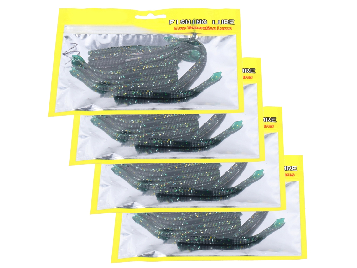 Cebo artificial de silicona para gusanos, 4 unidades, 3 unidades