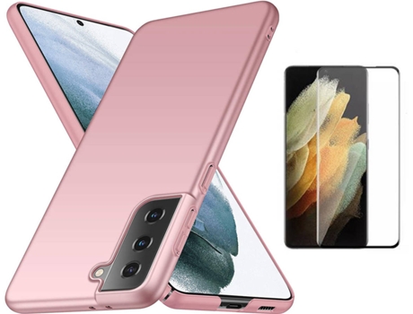 Kit Carcasa Y Protector Samsung S21 Turtleshell Rosa