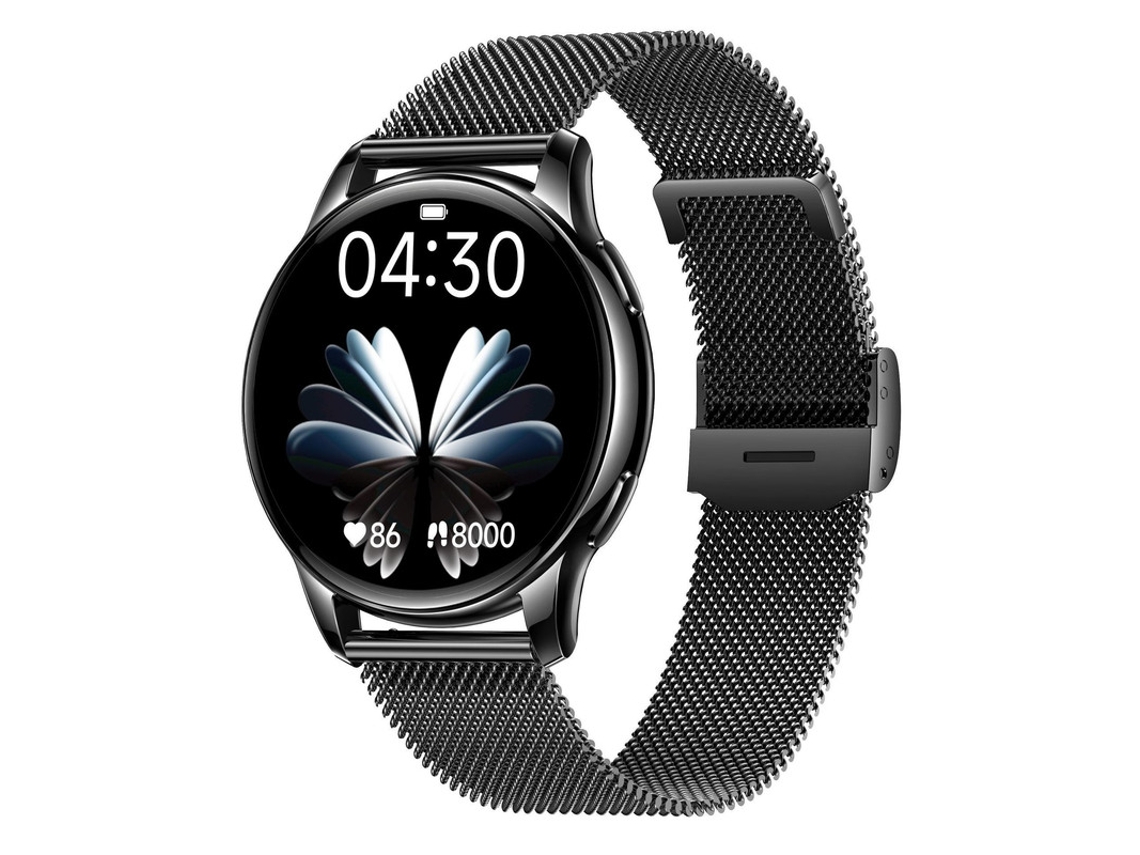 Smartwatch Bestvite De 1.32" Para Mujer Con Llamadas, Más De 100 Ejercicios, Monitorización De Frecuencia Cardíaca, Sueño Y Spo2 Negro