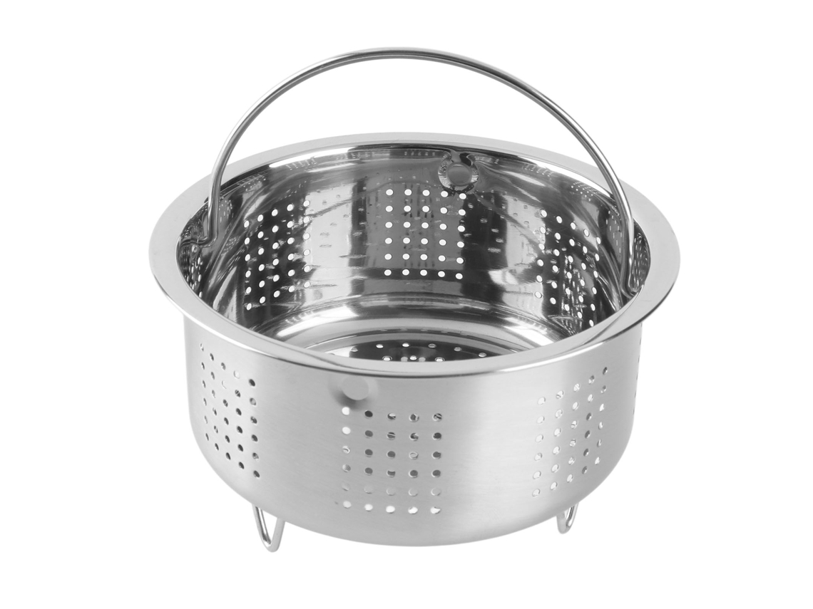 Cesta Vaporera De Acero Inoxidable Con Asa Para Arroz, Desdulce, Verduras, Huevos, 13,8 Cm