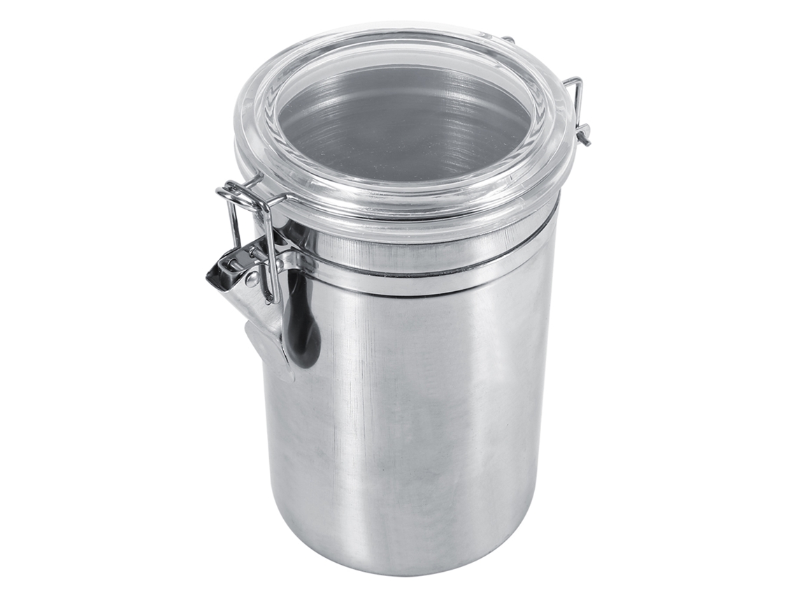 Recipiente De Almacenamiento De Cocina De Acero Inoxidable Con Tapa Transparente (gg)