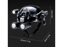 Casco Rápido Para Airsoft Y Paintball Con Linterna Telescópica, Luz Infrarroja Y Luz Intermitente Para Entrenamiento Y Caza Al Aire Libre.
