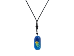 Collar con colgante de medusa multiusos con diseños luminosos, accesorio para estilos únicos inspirados en el océano, color amarillo Rosewell