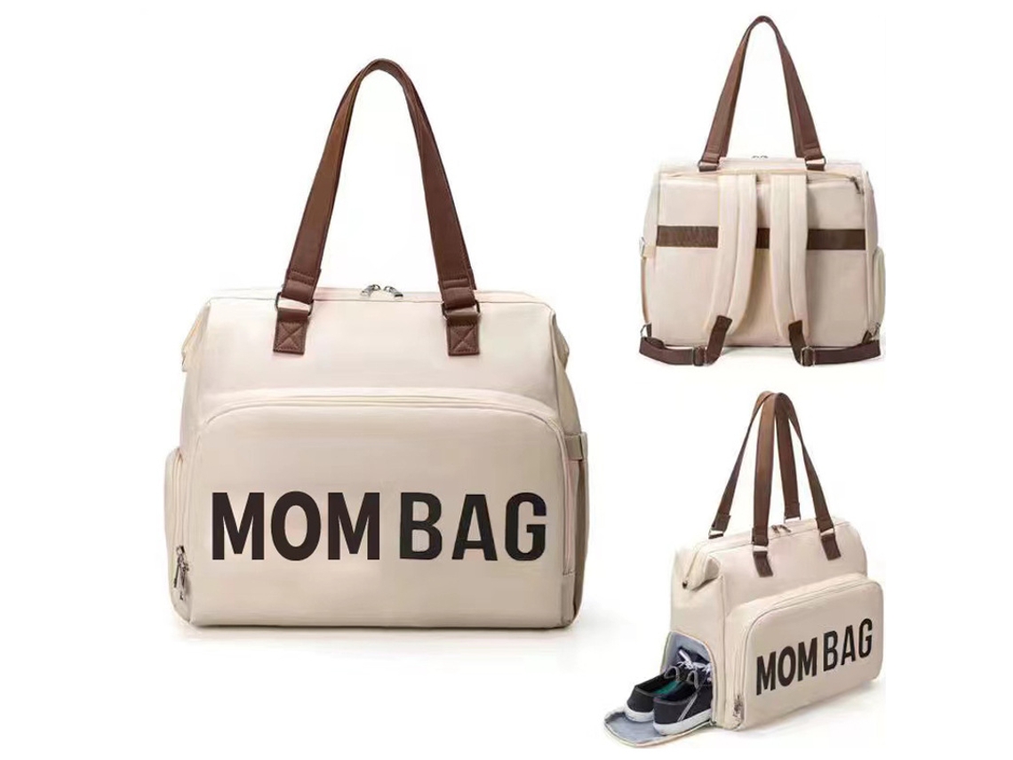 Bolso bandolera impermeable y ligero para maternidad/bebé, ideal para salidas y durante el embarazo. Blanco lechoso. Yunzii