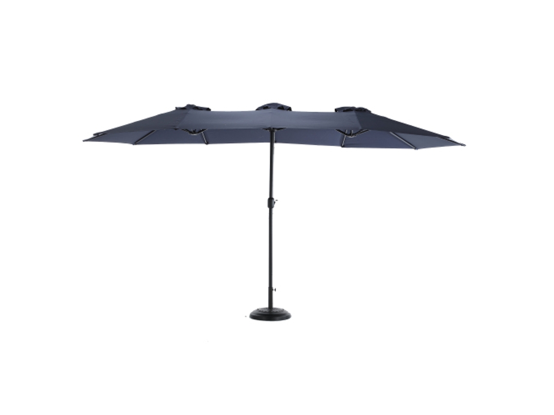 ZIWEI STORE Sombrilla rectangular reversible grande con mango de 4,5 metros (base no incluida) (azul marino)