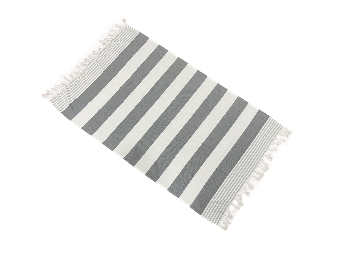 Toalla De Playa Turca Extragrande (blanco Grisáceo), 100 % Algodón, Secado Rápido, Muy Absorbente