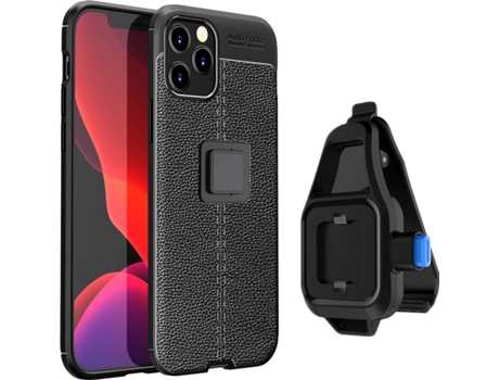 Funda iPhone 12 Pro max Rugged Leather con Soporte de Cintura Negro