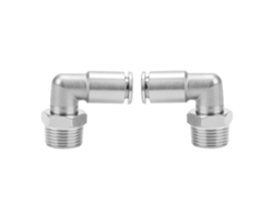 2 conectores rápidos neumáticos hembra de cobre de 8 mm + codo de 90 grados, rosca macho BSPP de 3/8 de pulgada