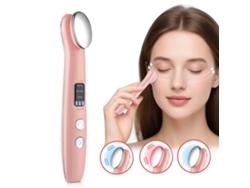 Masajeador de ojos con luz roja, vibración y compresas calientes, antiarrugas y efecto lifting - Csyy