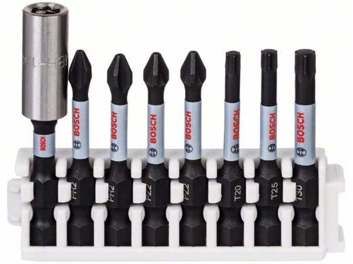 Conjunto de Puntas BOSCH Power Impact Control de 8 Un - 2Xph2;2Xpz2;1Xt20;1Xt25;1Xt30