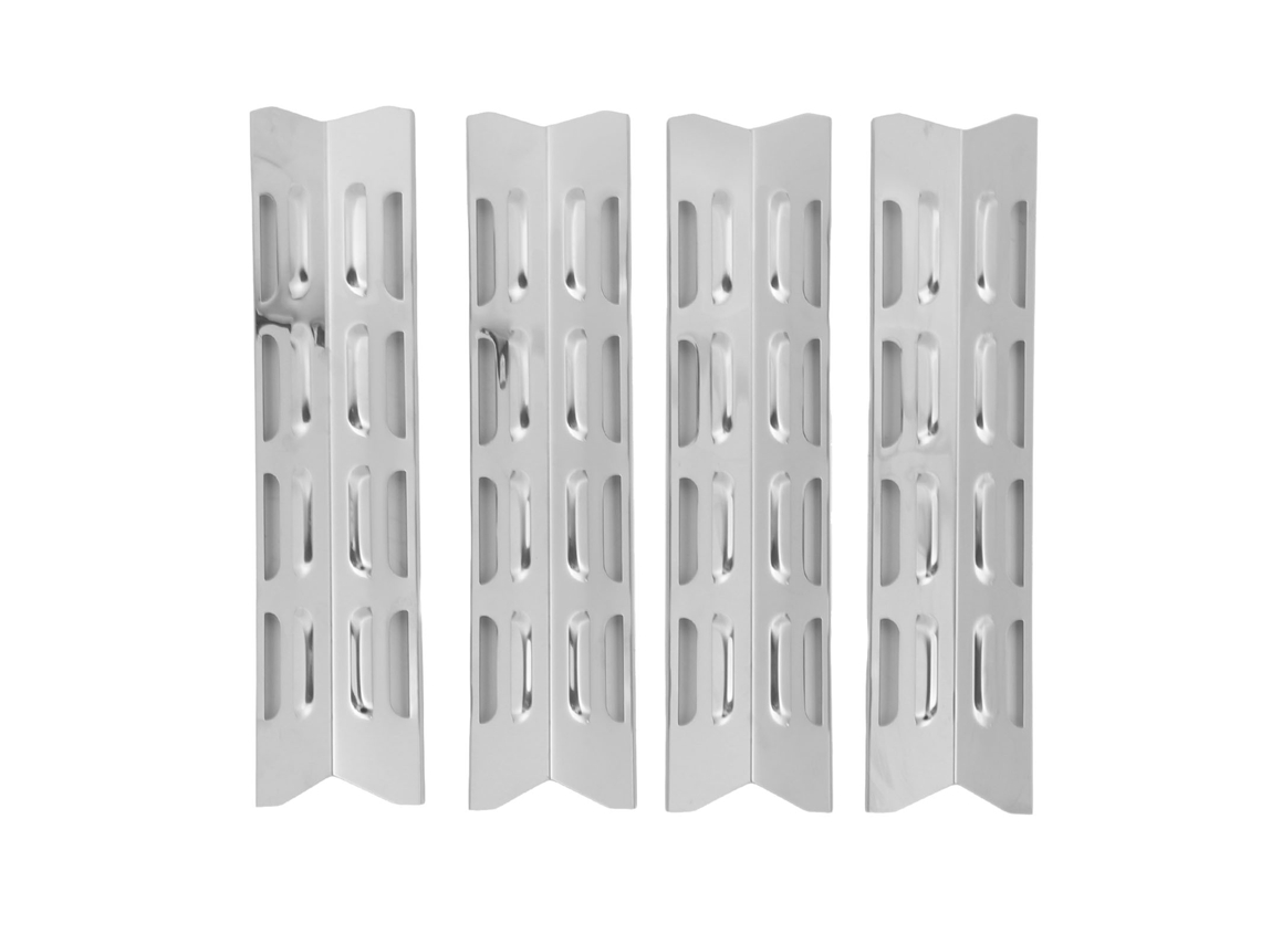 4 Tapas Para Quemadores De Barbacoa, Placa De Calor De Acero Inoxidable Esmaltado, Ajustables, Accesorio Universal Duradero.