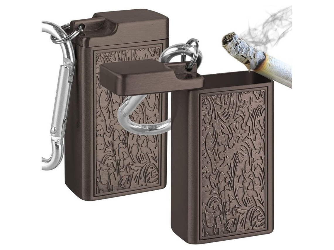 2 Unidades De Cinta Metálica Para Cenizas Con Tapa, Pequeña Y Portátil Para Cigarrillos Y Cigarrillos, Para Uso En Interiores Y Exteriores.