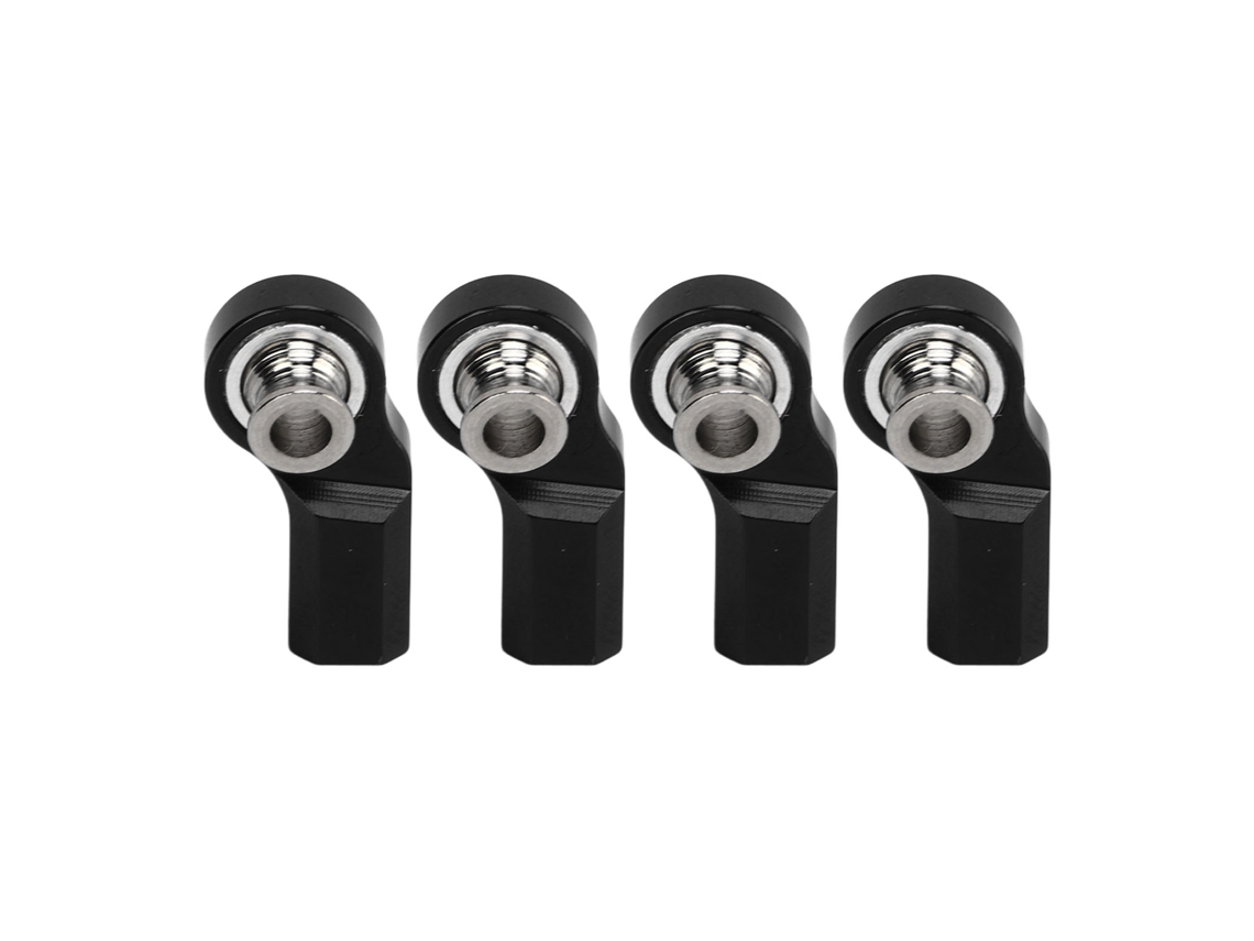 4 Piezas De Extremos De Palanca De Control Para Coche Rc M3 De Aluminio Y Acero Para Axial Scx10 Escala 1/10, Modelo Negro