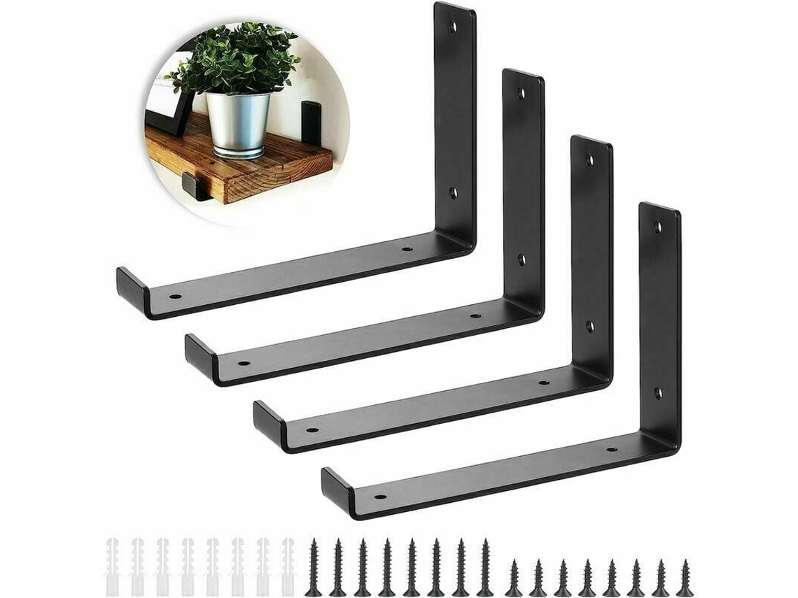 Soporte de estante metálico - Servicio pesado de 4 piezas NEVEANCE