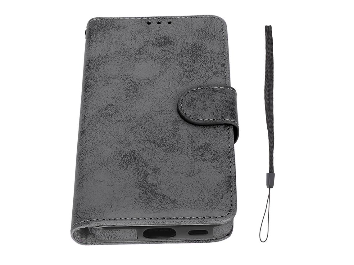 Capa Carteira Para Samsung Galaxy S21 Couro Pu Magnética Removível Anti-choque Preta 2 Em 1