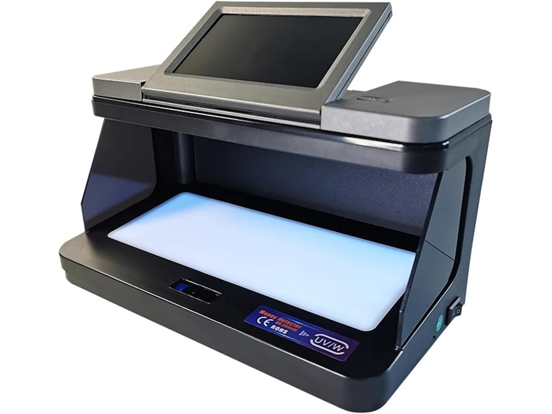 Detector Portátil De Billetes Y Cheques Falsos, Escáner De Pasaportes Y Tarjetas Bancarias Con Lupa.